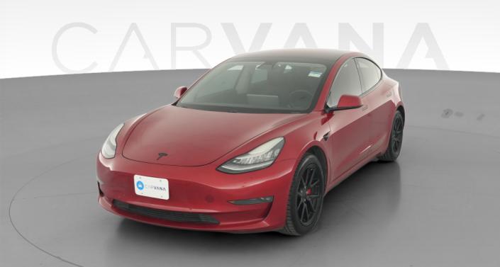 2018 Tesla Model 3 Mid Range Rear-Wheel Drive in Red — photo 1