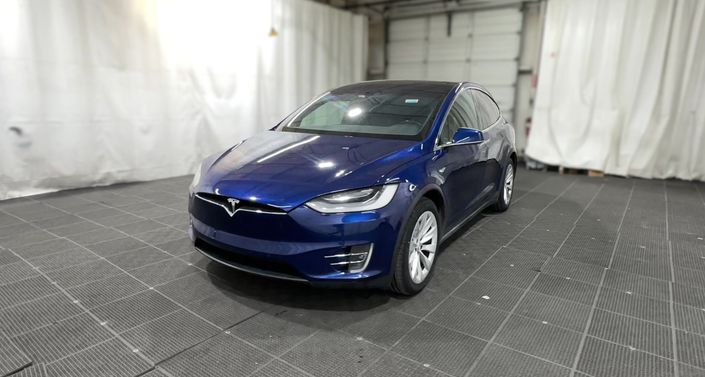 2020 Tesla Model X Long Range Plus in Deep Blue Metallic — photo 1