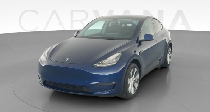 2021 Tesla Model Y Standard Range in Deep Blue Metallic — photo 1