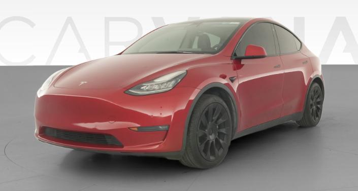 2021 Tesla Model Y Standard Range in Red — photo 1