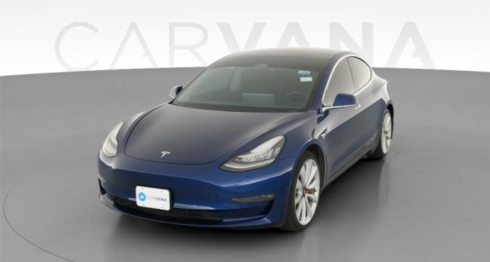 2019 Tesla Model 3 Performance All-Wheel Drive in Deep Blue Metallic — photo 1