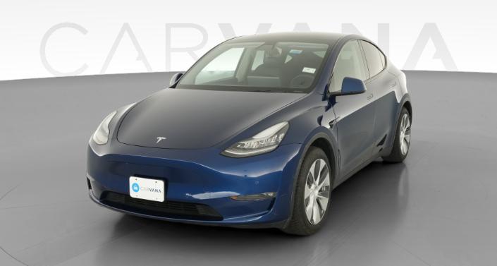 2021 Tesla Model Y Standard Range in Deep Blue Metallic — photo 1