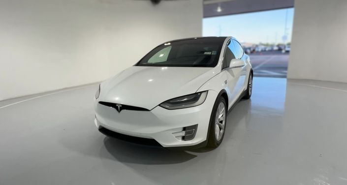2021 Tesla Model X Long Range Plus in Pearl White Multi-coat — photo 1
