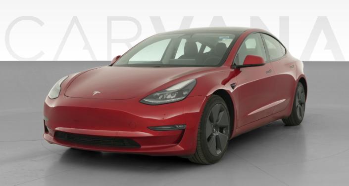 2021 Tesla Model 3 Long Range All-Wheel Drive in Red Multi-coat — photo 1