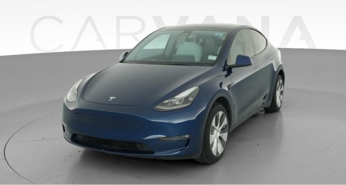 2023 Tesla Model Y Long Range All-Wheel Drive in Deep Blue Metallic — photo 1