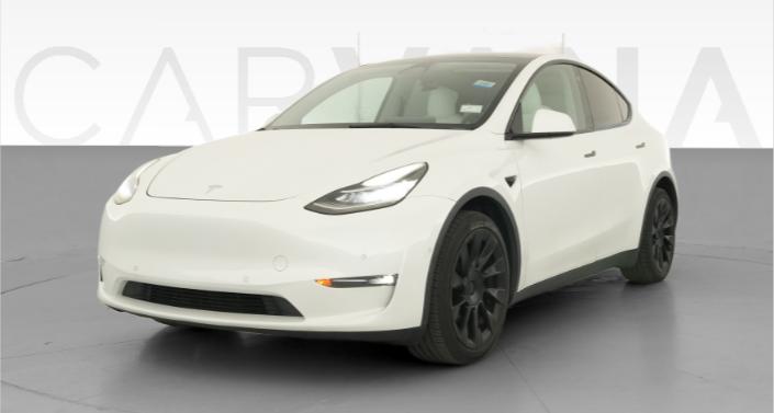 2021 Tesla Model Y Long Range All-Wheel Drive in Pearl White Multi-Coat — photo 1