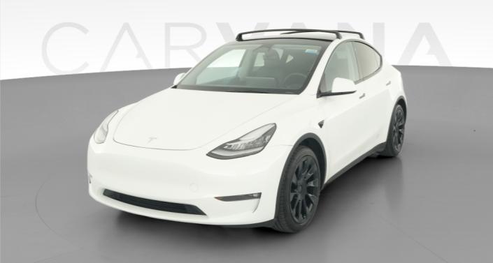 2021 Tesla Model Y Long Range All-Wheel Drive in White — photo 1