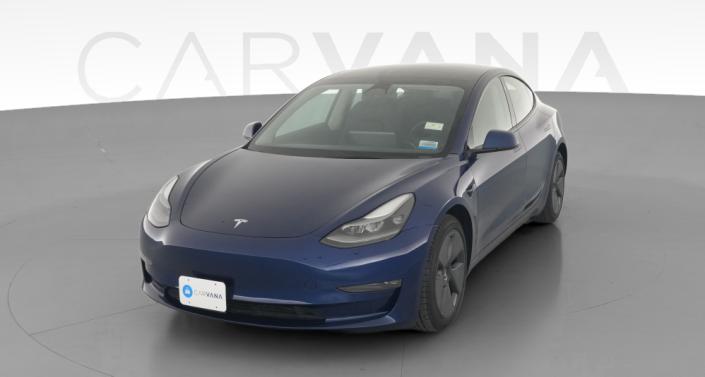 2023 Tesla Model 3 Long Range All-Wheel Drive in Deep Blue Metallic — photo 1