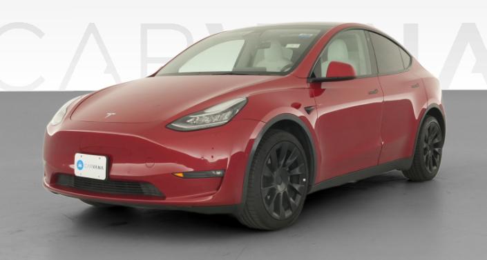 2021 Tesla Model Y Long Range All-Wheel Drive in Red Multi-coat — photo 1