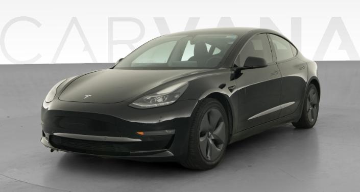 2021 Tesla Model 3 Long Range All-Wheel Drive in Solid Black — photo 1