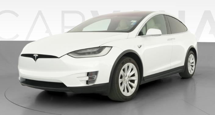 2020 Tesla Model X Long Range Plus in Pearl White Multi-coat — photo 1
