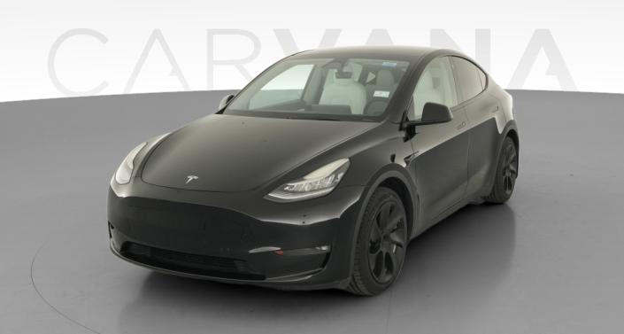 2022 Tesla Model Y Long Range All-Wheel Drive in Solid Black — photo 1