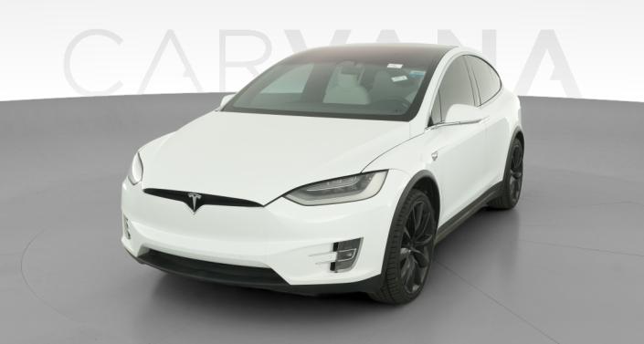 2020 Tesla Model X Long Range Plus in Pearl White Multi-coat — photo 1