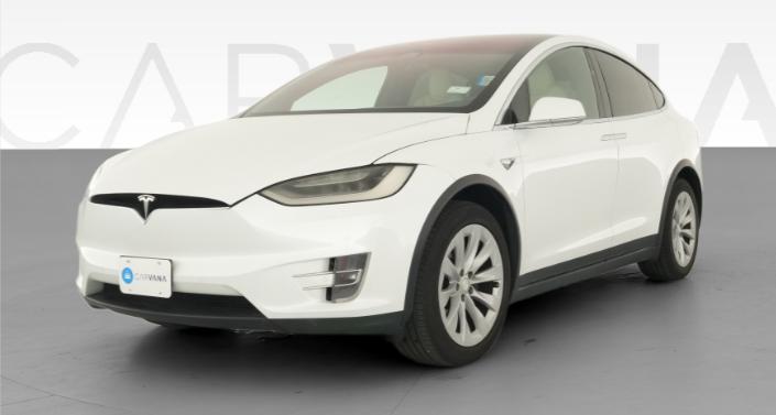 2020 Tesla Model X Long Range Plus in Pearl White Multi-coat — photo 1