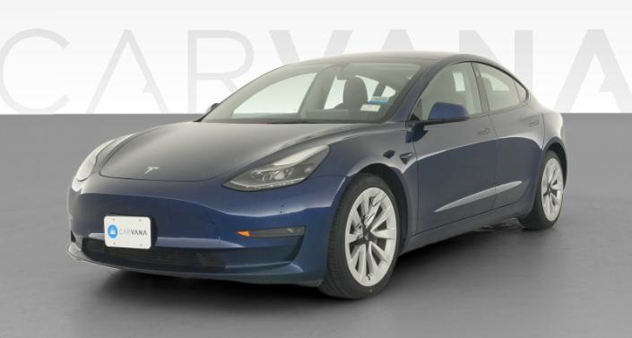 2022 Tesla Model 3 Rear-Wheel Drive in Deep Blue Metallic — photo 1