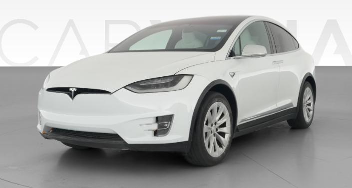 2020 Tesla Model X Long Range Plus in Pearl White Multi-coat — photo 1