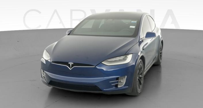 2020 Tesla Model X Long Range Plus in Deep Blue Metallic — photo 1