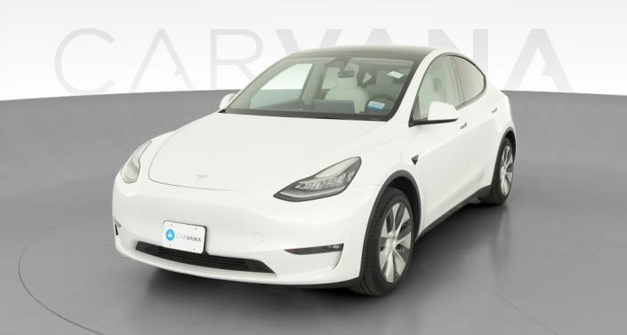 2021 Tesla Model Y Standard Range in Pearl White — photo 1