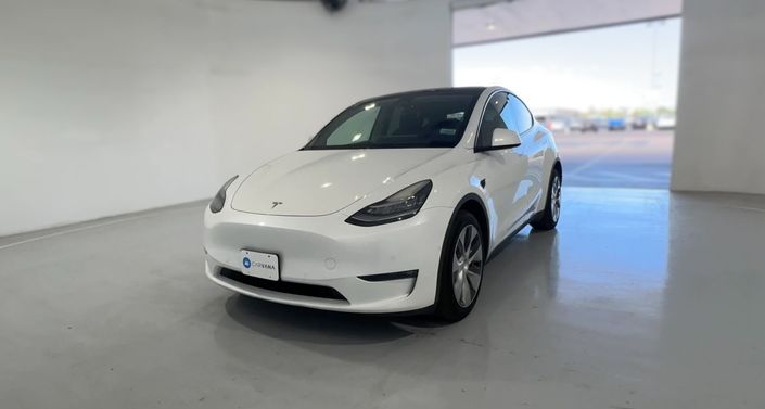 2022 Tesla Model Y Long Range All-Wheel Drive in Pearl White — photo 1