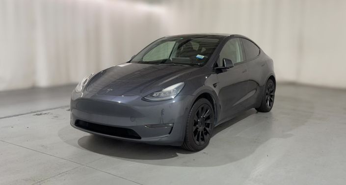 2021 Tesla Model Y Long Range All-Wheel Drive in Midnight Silver Metallic — photo 1