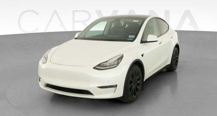2021 Tesla Model Y Long Range All-Wheel Drive in Pearl White — photo 1