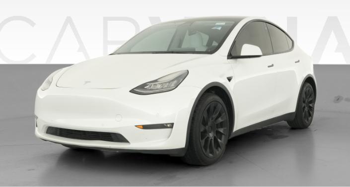2021 Tesla Model Y Long Range All-Wheel Drive in Pearl White — photo 1