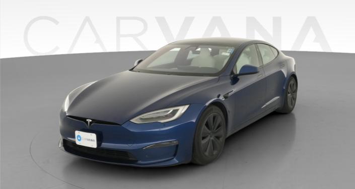 2022 Tesla Model S Long Range in Deep Blue Metallic — photo 1