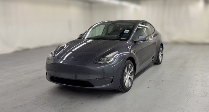 2021 Tesla Model Y Standard Range in Midnight Silver Metallic — photo 1
