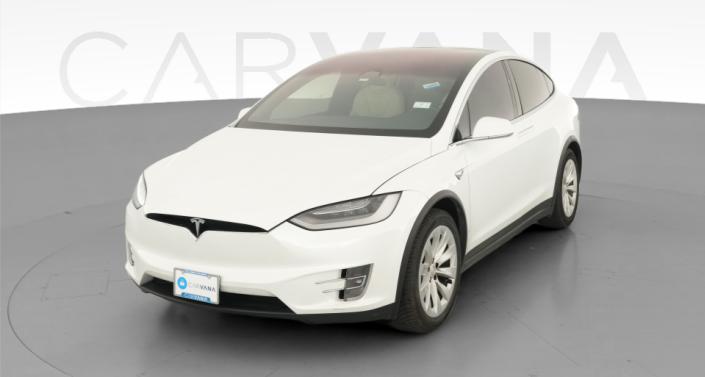2020 Tesla Model X Long Range Plus in Pearl White Multi-coat — photo 1