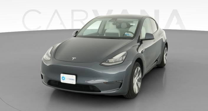 2021 Tesla Model Y Standard Range in Midnight Silver Metallic — photo 1