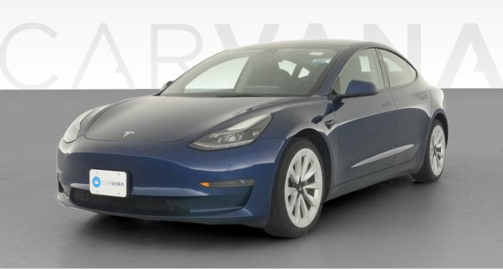 2022 Tesla Model 3 Rear-Wheel Drive in Deep Blue Metallic — photo 1