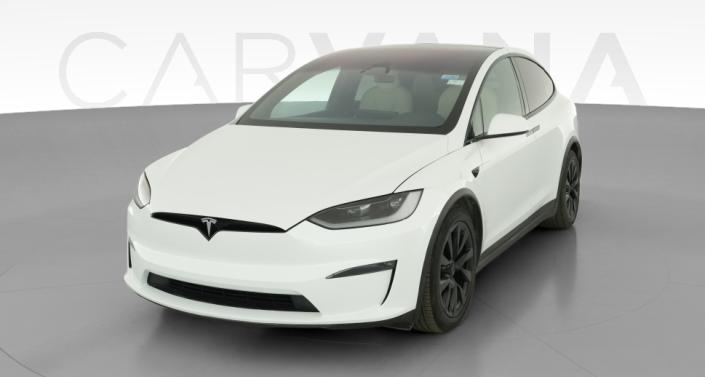 2023 Tesla Model X Long Range in Pearl White Multi-coat — photo 1