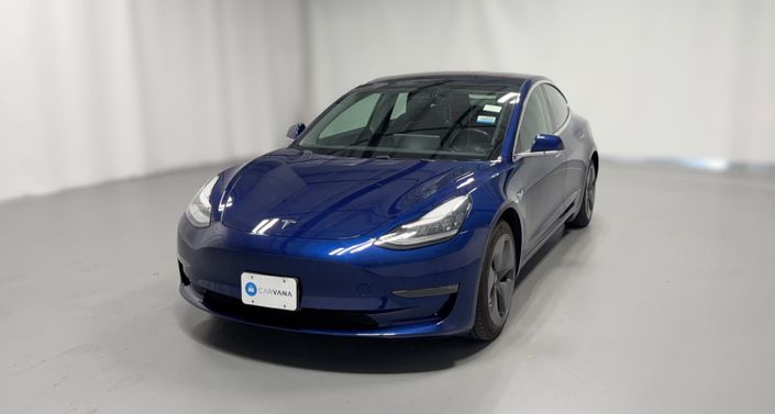 2019 Tesla Model 3 Long Range All-Wheel Drive in Deep Blue Metallic — photo 1