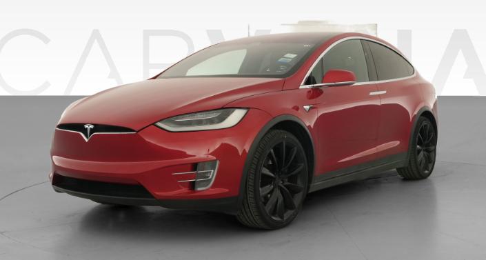 2020 Tesla Model X Long Range Plus in Red Multi-coat — photo 1