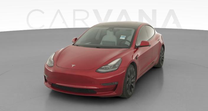 2021 Tesla Model 3 Performance in Red Multi-coat — photo 1