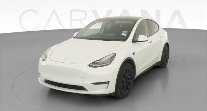 2021 Tesla Model Y Standard Range in Pearl White — photo 1