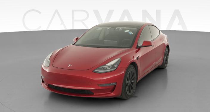 2021 Tesla Model 3 Long Range All-Wheel Drive in Red Multi-coat — photo 1
