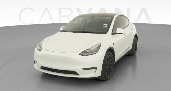 2021 Tesla Model Y Long Range All-Wheel Drive in Pearl White — photo 1