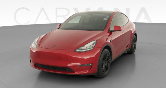 2021 Tesla Model Y Standard Range in Red Multi-coat — photo 1