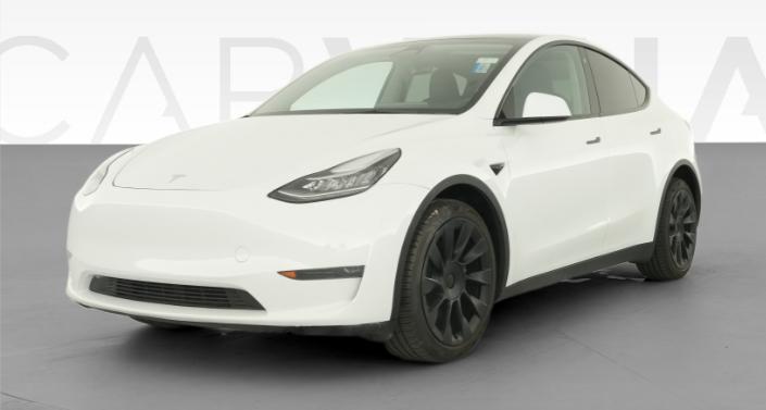 2022 Tesla Model Y Long Range All-Wheel Drive in Pearl White — photo 1