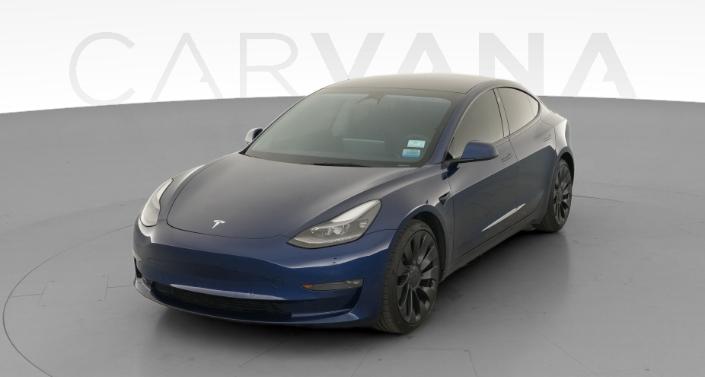 2022 Tesla Model 3 Performance in Deep Blue Metallic — photo 1