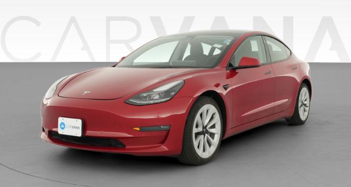 2022 Tesla Model 3 Long Range AWD Red